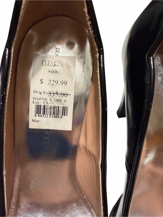 Marc By Marc Jacobs Black Patent Scalloped High Heel Pumps main image 6